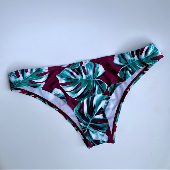 Shein Maroon/Floral Bikini - Picture 2 of 7